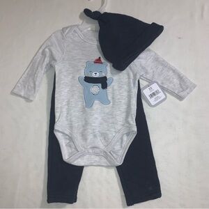 NWT Rene Rofe 3 piece winter/Christmas outfit 3-6mos